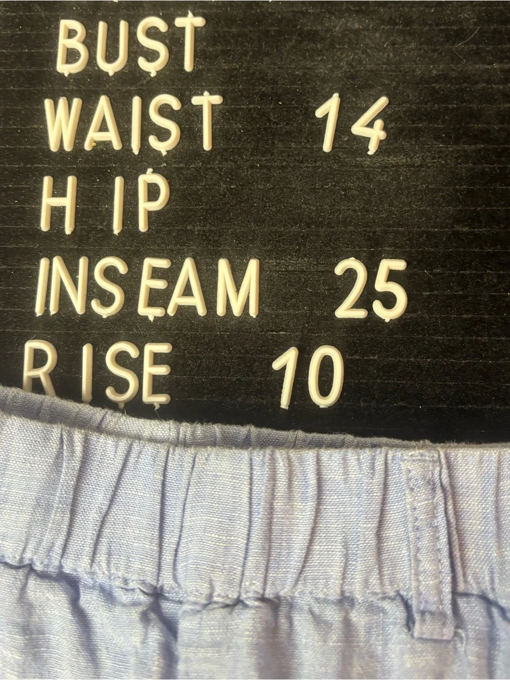 Quince European Linen Crop Pants French Blue  Women’s Small Pull On Pockets